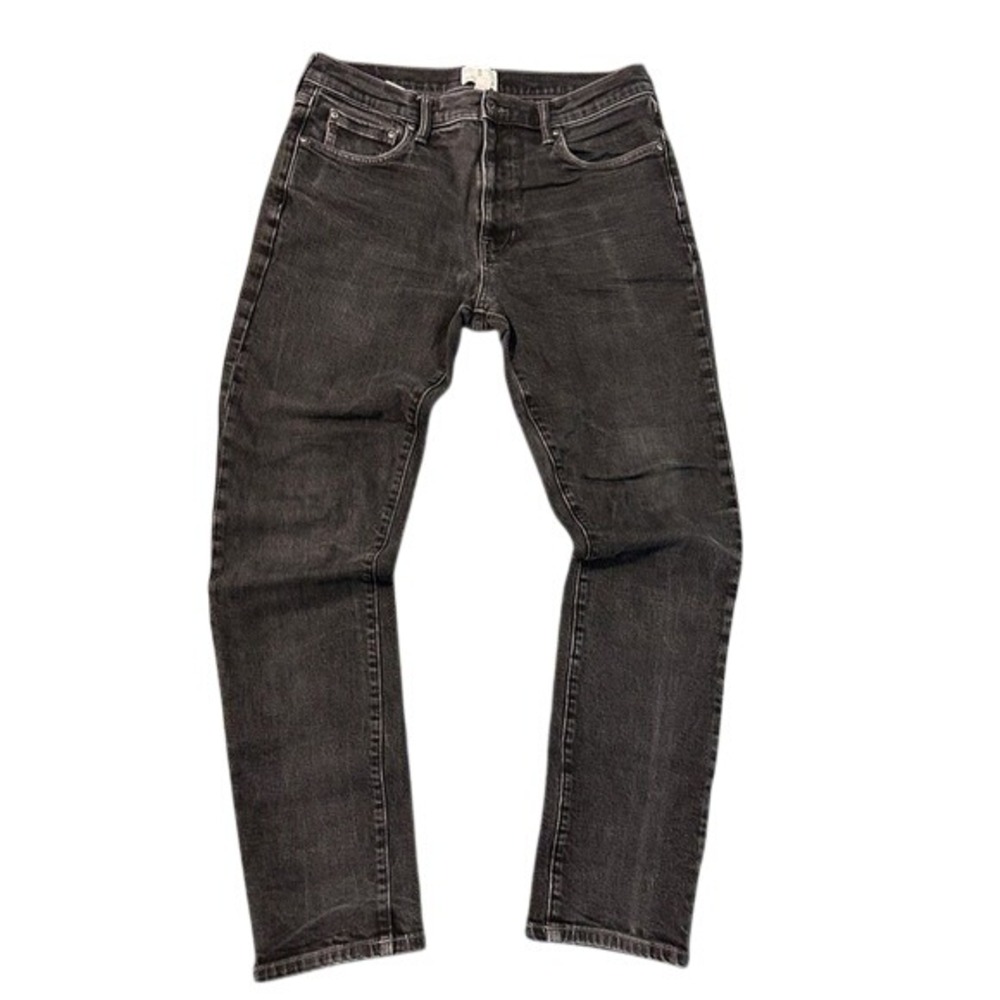Mutual Weave The Taper Mens Washed Black Tapered Leg Denim Jeans 34x34